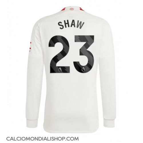 Maglie da calcio Manchester United Luke Shaw #23 Terza Maglia 2023-24 Manica Lunga